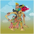 Wayang Dursasana shadow puppet character