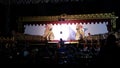 Wayang kulit,shadow puppet show at the art stage. Yogyakarta - Indonesia, December 27,2023 Royalty Free Stock Photo