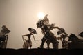 Wayang kulit, a traditional art from Java Indonesia Royalty Free Stock Photo