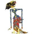 Wayang Puppet Shadow - Dewi Kunti Royalty Free Stock Photo