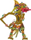 Wayang Puppet Shadow - Dursasana Royalty Free Stock Photo
