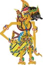 Wayang Puppet Shadow - Duryudhana Royalty Free Stock Photo