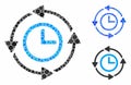 Wayback clock Composition Icon of Circle Dots Royalty Free Stock Photo