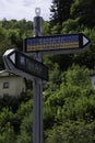 Wayfinding signage with message sign with text 'Ukraine solidarity'