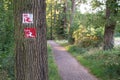 Waymark of Rhine Castle Trail close to Remagen, Germany