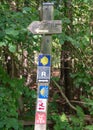 Waymark of Rhine Castle Trail close to Rhens, Germany