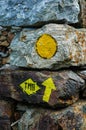 Waymark sign on the Tour Du Mont Blanc, France