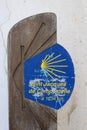 Waymarker for the Compostelle di Santiago Royalty Free Stock Photo