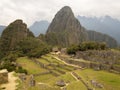 Wayna Picchu mountain view from Machu Picchu Royalty Free Stock Photo