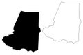 Wayne County, North Carolina State U.S. county, United States of America, USA, U.S., US map vector illustration, scribble sketch