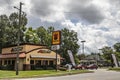 Pizza Hut restaurant vintage building Royalty Free Stock Photo