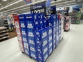 Walmart supercenter store Bud Light beer dsiplay and price Royalty Free Stock Photo