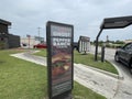 Wendys fast food restaurant drive thru Ghost Pepper Ranch chocken sign