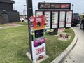 Wendys fast food restaurant drive thru signage