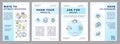 Ways to attract investors blue brochure template