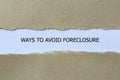 ways to avoid foreclosure on white paper Royalty Free Stock Photo