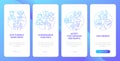 Ways to deal with imposter syndrome blue gradient onboarding mobile app screen