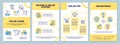 Ways to get solar energy yellow brochure template