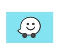 Waze logo. Waze is a real-time automotive traffic social application. Waze app . Kharkiv, Ukraine - June 15, 2020