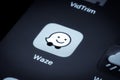 Waze mobile app on a smartphone screen