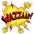 Wazzaap word comic book pop art vector