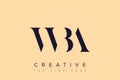 WBA abstract letter logo design Royalty Free Stock Photo