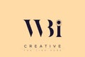 WBI abstract letter logo design Royalty Free Stock Photo
