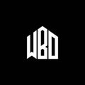 WBO letter logo design on BLACK background. WBO creative initials letter logo concept. WBO letter design Royalty Free Stock Photo