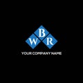 WBR letter logo design on BLACK background. WBR creative initials letter logo concept. WBR letter design.WBR letter logo design on Royalty Free Stock Photo