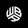 WBR letter logo design on black background. WBR creative initials letter logo concept. WBR letter design Royalty Free Stock Photo