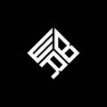 WBR letter logo design on WHITE background. WBR creative initials letter logo concept. Royalty Free Stock Photo