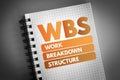 WBS - Work Breakdown Structure acronym