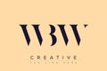 WBW abstract letter logo design Royalty Free Stock Photo