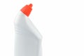 WC-Cleaner. Detergent in white bottle.