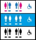 WC icon, toilet , restroom, Male and female icons