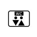 Wc icon vector isolated on white background, Wc sign