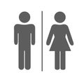 WC sign icon. Toilets Icon Unisex.Toilet symbol. Vector man and woman icons. Royalty Free Stock Photo