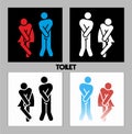167_Vector funny boy and girl toilet icons or female and male bathroom symbols