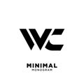 Wc simple letter vector logo design Royalty Free Stock Photo