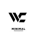 Wc simple letter vector logo design Royalty Free Stock Photo