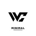 Wc simple letter vector logo design Royalty Free Stock Photo