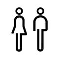 WC/Toilet door plate, vector silhouettes