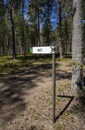 Wc toilet sign in forest