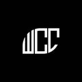 WCC letter logo design on black background. WCC creative initials letter logo concept. WCC letter design Royalty Free Stock Photo