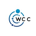 WCC letter technology logo design on white background. WCC creative initials letter IT logo concept. WCC letter design Royalty Free Stock Photo