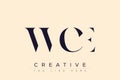 WCE abstract letter logo design Royalty Free Stock Photo