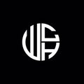 WCH logo WCH icon WCH monogram WCH letter minimalist Circle flat Unique modern abstract logo design Royalty Free Stock Photo