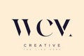 WCM abstract letter logo design Royalty Free Stock Photo