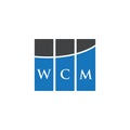 WCM letter logo design on WHITE background. WCM creative initials letter logo concept. WCM letter design Royalty Free Stock Photo
