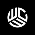 WCW letter logo design on black background. WCW creative initials letter logo concept. WCW letter design